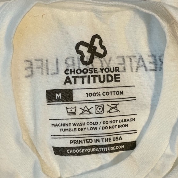 Choose Your Attitude Create Your Life Graphic Tee Size Medium - Picture 6 of 6
